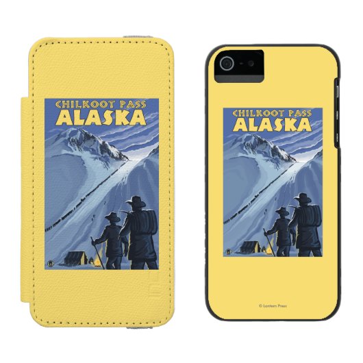 Chilkootのパス、アラスカの金炭坑作業員 Incipio iPhoneウォレットケース (並び)