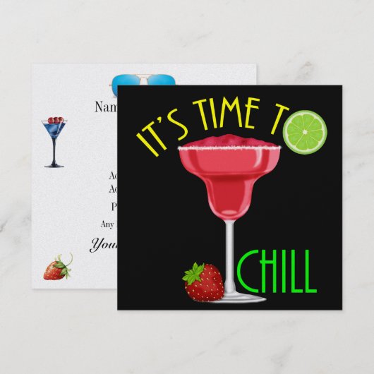 Chillパーティー 招待状 (正面/裏面)