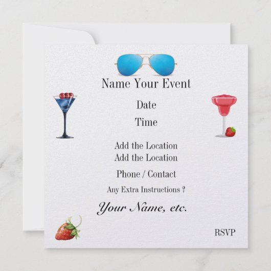 Chillパーティー 招待状 (裏面)