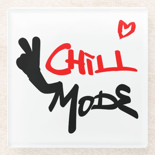 Chillモードの有効化 ガラスコースター (正面)