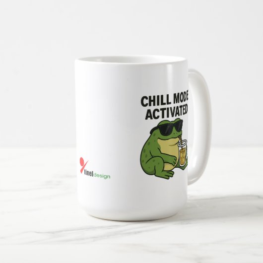 Chillモード：アクティブ コーヒーマグカップ (正面右)