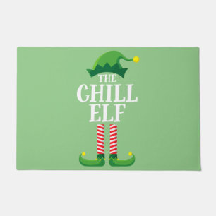 Chill小妖精や小人マッチングファミリーグループクリスマスパーティー ドアマット