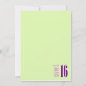 Chill カッコいい Sweet 16誕生日パーティーの招待 招待状 (裏面)