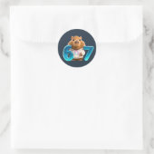 Chill 67 Capybara Round Sticker  –Midnight Edition ラウンドシール (バッグ)