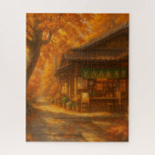 Chill autumn cafe jigsaw puzzle ジグソーパズル (縦)