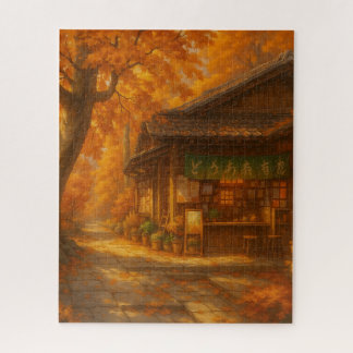 Chill autumn cafe jigsaw puzzle ジグソーパズル