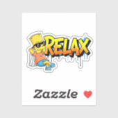 Chill Bart Relax Graffiti Urban Style Graphic Tee シール (シート)