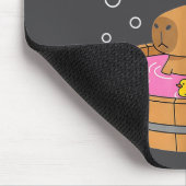 Chill Bath Tub Capybara Sauna 67 Relaxed Animal Fu マウスパッド (コーナー)