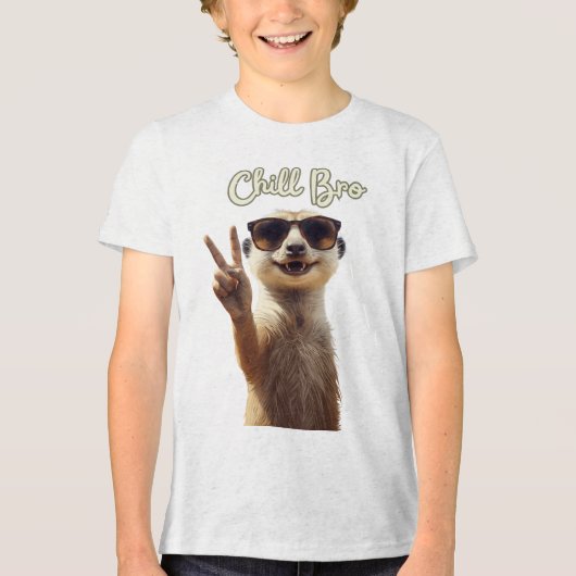 Chill Bro - かわいいナマケモノパーカー トライブレンドTシャツ (正面)