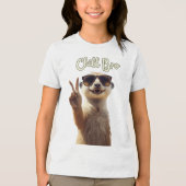 Chill Bro - かわいいナマケモノパーカー トライブレンドTシャツ (正面)