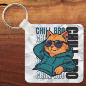 Chill Bro Cat キーホルダー (正面)