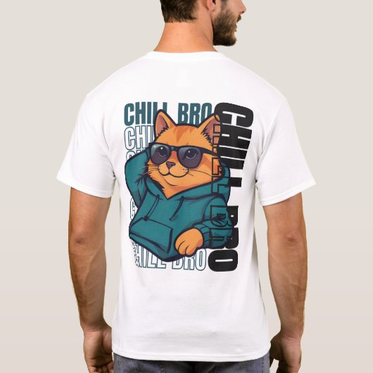 Chill Bro Cat Tシャツ (裏面)