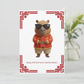 Chill Capybara Gong Xi Fa Cai Card カード (スタンド正面)