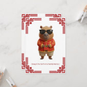 Chill Capybara Gong Xi Fa Cai Card カード (正面/裏面インサイチュ)