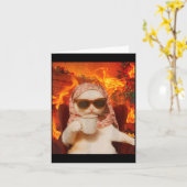 Chill Cat And Coffe Xmas Funny Cat Meme Y2k Joke  カード (黄色い花)