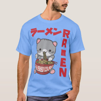 Chill Cat Ramen Anime Noodles Kawaii Japanese Sket Tシャツ