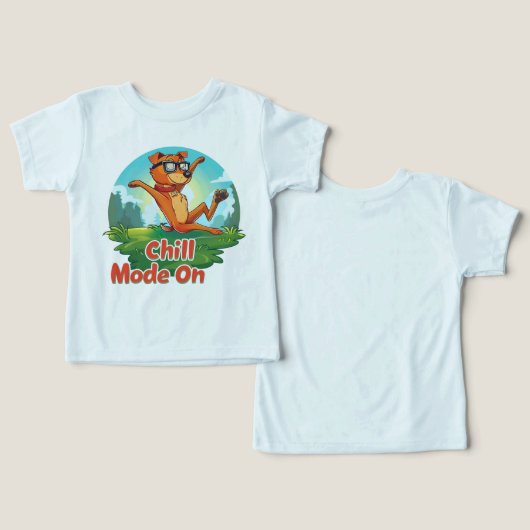 Chill Dog ModeトドルTシャツ (デザイン正面&裏面)