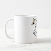 Chill Dog Mug – かわいい怠け猫ラインアート コーヒーマグカップ (左)