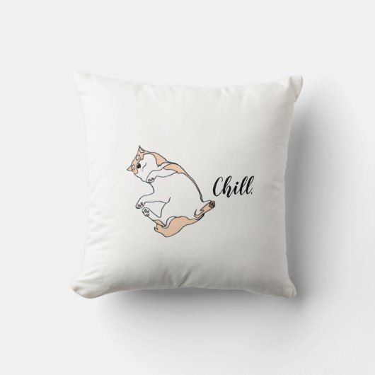 Chill Dog Pillow – ミニマルリラックス主義のPup Decor クッション (正面)