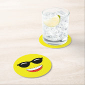 Chill Emoji ラウンドペーパーコースター (インサイチュ)