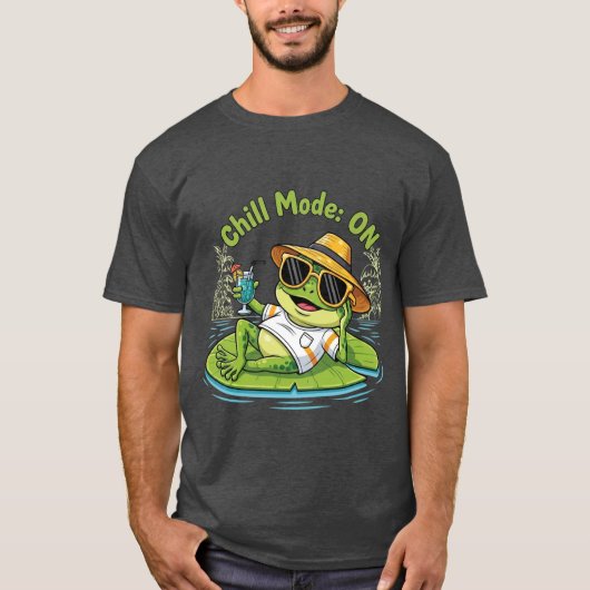 Chill Frog – Funny Relaxed Vibes T-Shirt Tシャツ (正面)