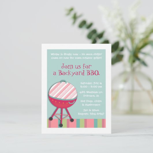 Chill & Grill招待状 招待状 (スタンド正面)