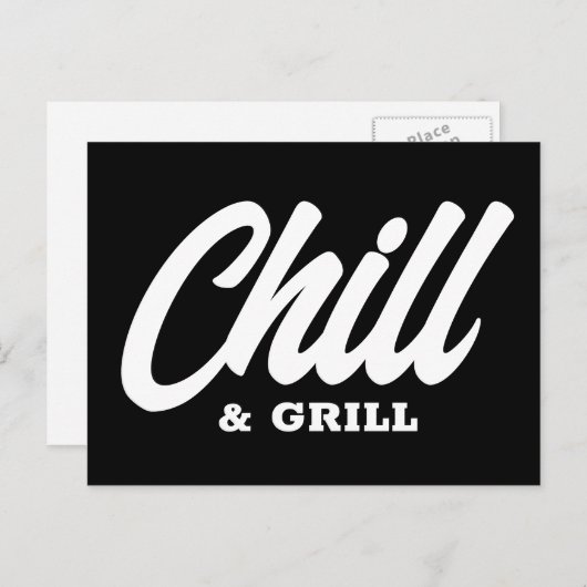 Chill & Grill BBQパーティの招待状ポストカード インビテーションポストカード (正面/裏面)