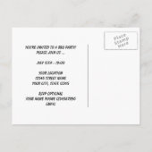 Chill & Grill BBQパーティの招待状ポストカード インビテーションポストカード (裏面)