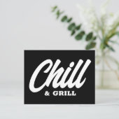 Chill & Grill BBQパーティの招待状ポストカード インビテーションポストカード (スタンド正面)