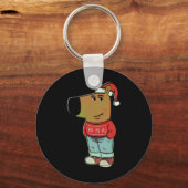 Chill Guy - My New Character Meme Christmas Chill  キーホルダー (正面)