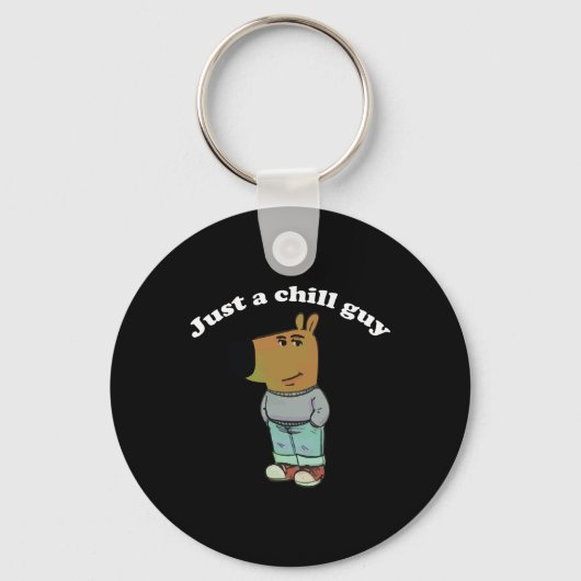 Chill Guys おもしろいミーム キーホルダー (正面)