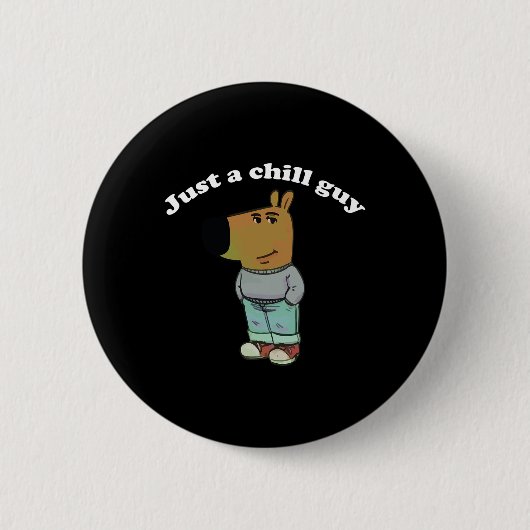 Chill Guys おもしろいミーム 缶バッジ (正面)