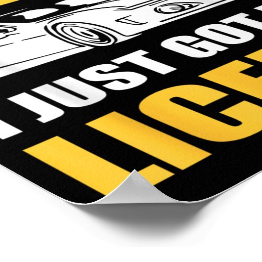 Chill I Just Got My License New Driver First Time  ポスター (角)