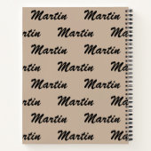 Chill Lionのパーソナライズ名 ノートブック (裏面)