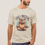 Chill Masters Capybara Shirt – Zen Animal Meditati Tシャツ (正面)