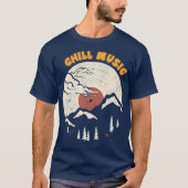 chill music cute record trendy tシャツ (正面)
