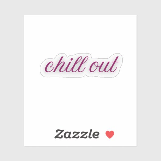 Chill Out | 面白リラックス紫の筆記体 シール (シート)