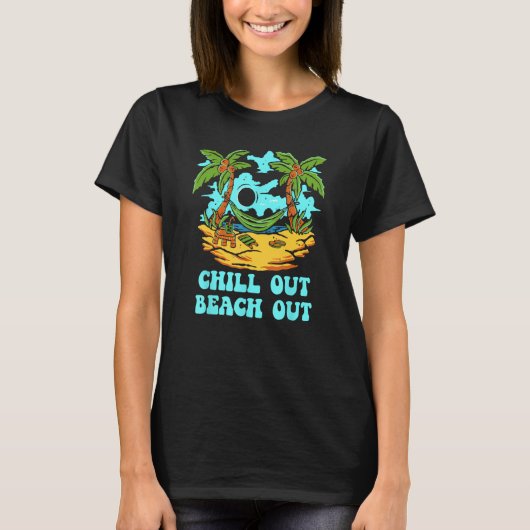 Chill Out Beach Out Vacation Friends Trip Buddy Sp Tシャツ (正面)