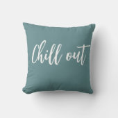 Chill Out Throw Pillow Turkish Blue White クッション (正面)