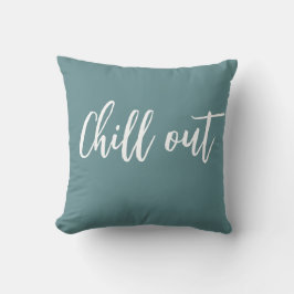 Chill Out Throw Pillow Turkish Blue White クッション