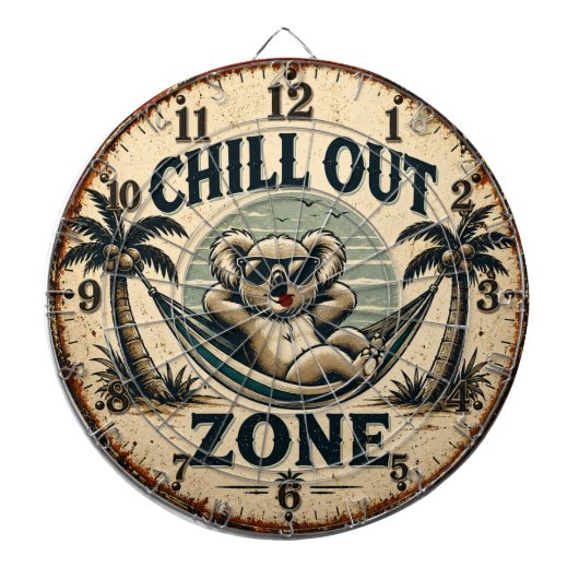 Chill Out Zone Funny Koala ダーツボード (正面)