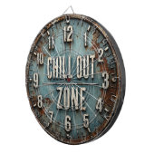 Chill Out Zone Rustic Industrial ダーツボード (正面右)