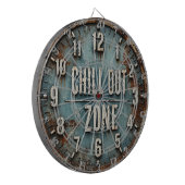 Chill Out Zone Rustic Industrial ダーツボード (正面左)