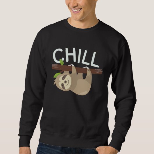 Chill Outfit Lazy Sloth  Relaxing スウェットシャツ (正面)