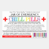 Chill Pillラベル 長方形シール (正面)