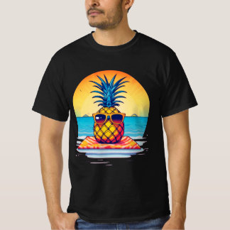 Chill Pineapple Summer Vibesデザイン、 Tシャツ