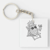 Chill Pineapple Summer Vibes  キーホルダー (正面)