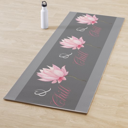 Chill, Pink Lotus Flower Mindfullness   ヨガマット (インサイチュ)