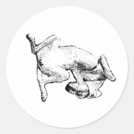 Chill Pup – Ink Style Dog Sticker ラウンドシール