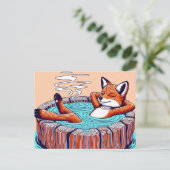 Chill Red Fox in a Hot Tub ポストカード (スタンド正面)